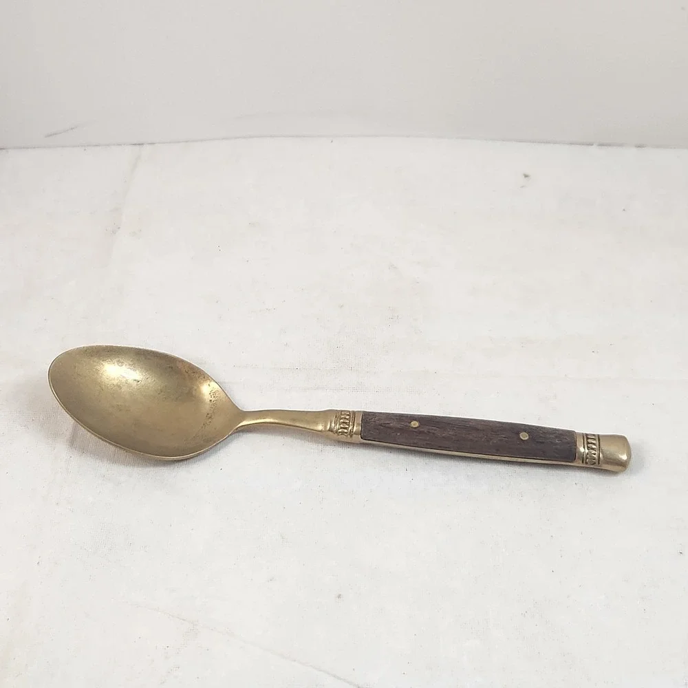 Pottery Barn antique bronze rosewood flatware Soup Spoon thailand